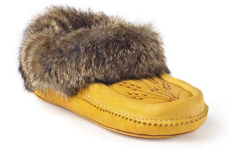 Fur Trim Manitobah Mukluks Deerskin Slipper Manitobah Mukluks