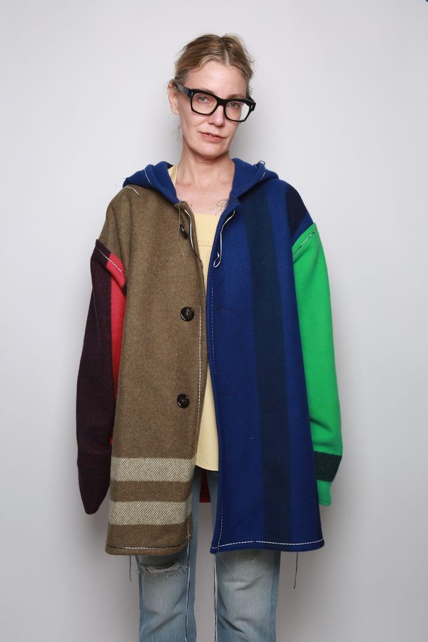 hooded blanket coat