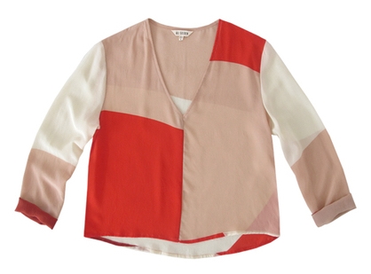 Ali Golden Red Silk Top Ali Golden Red Silk Top