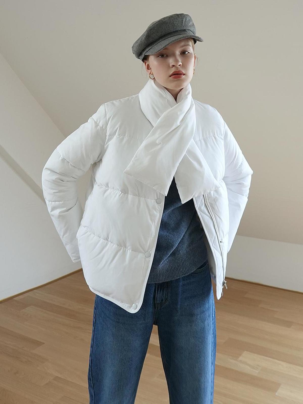 LE Muffler Duck Down Padding - Ivory | Garmentory