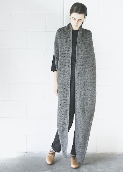 Bare Knitwear Haight Scarf in Charcoal Bare Knitwear Haight Scarf in Charcoal