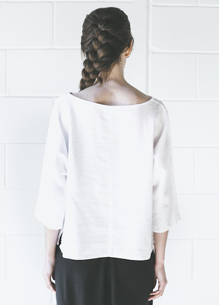 Me & Arrow - 3/4 Dolman Top in White Me & Arrow - 3/4 Dolman Top in White