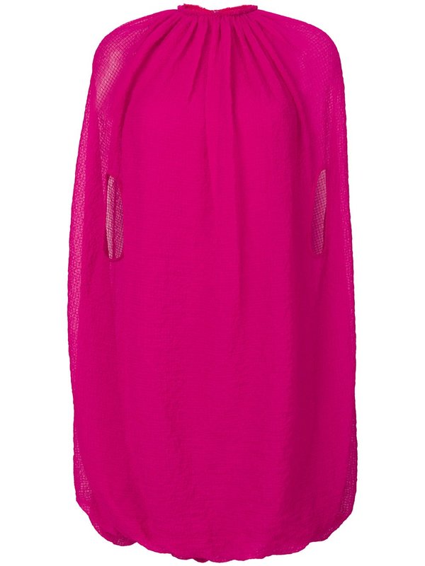 HELMUT LANG Chiffon Balloon Dress - Magenta HELMUT LANG Chiffon Balloon Dress - Magenta