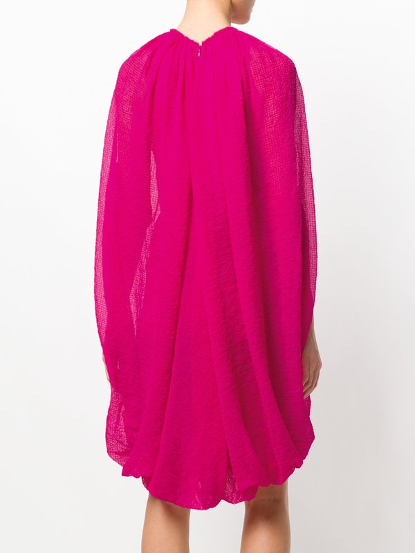 HELMUT LANG Chiffon Balloon Dress - Magenta HELMUT LANG Chiffon Balloon Dress - Magenta