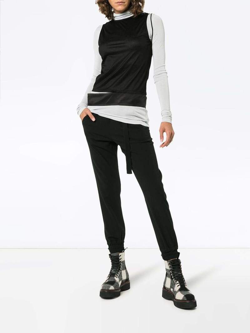 トップス HELMUT LANG 1997 Split Hem Bondage Tank Helmut Lang Split Hem Bondage Tank - Black | Garmentory