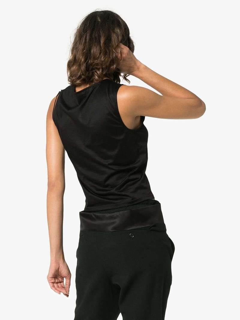Helmut Lang Split Hem Bondage Tank - Black | Garmentory
