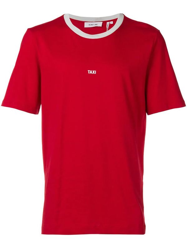 HELMUT LANG Taxi Print T-shirt - Hong Kong Red HELMUT LANG Taxi Print T-shirt - Hong Kong Red