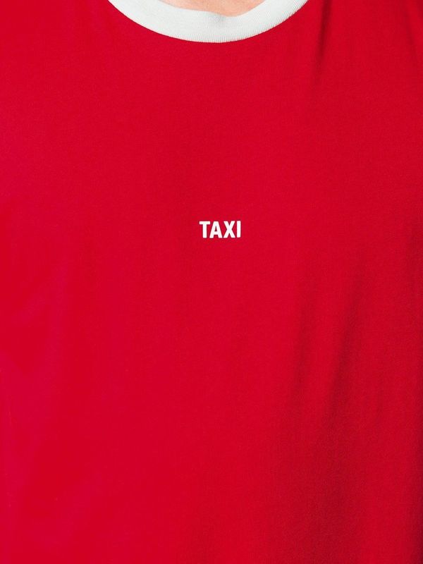 HELMUT LANG Taxi Print T-shirt - Hong Kong Red HELMUT LANG Taxi Print T-shirt - Hong Kong Red
