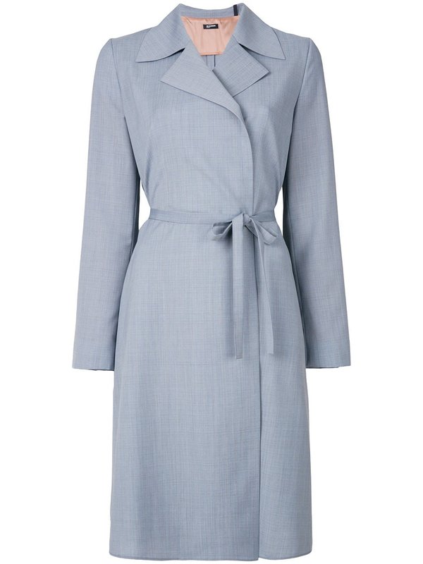 Jil Sander Navy Trench Coat - Blue | Garmentory