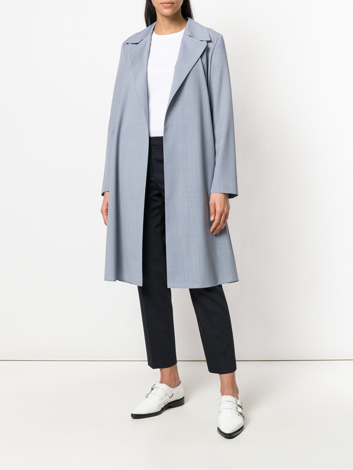 Jil Sander Navy Trench Coat - Blue | Garmentory