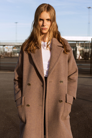 double breasted oversized coat