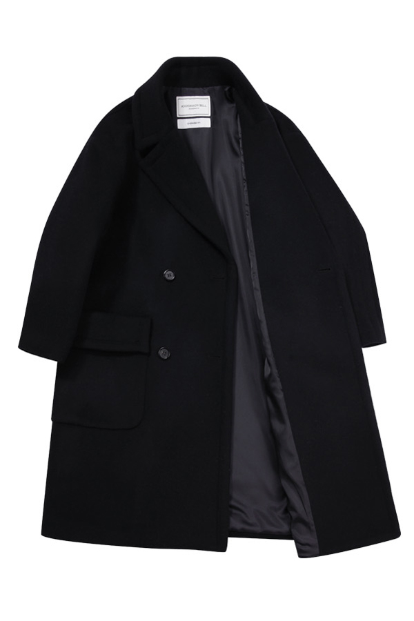 ANDERSSON BELL Alice Oversized Double Breasted Coat- Black