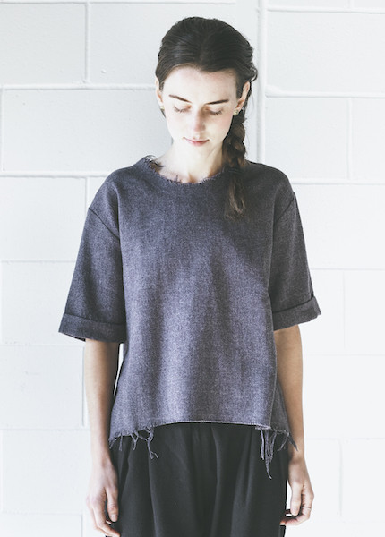 Black Crane Wide Top | Purple Black Crane Wide Top | Purple