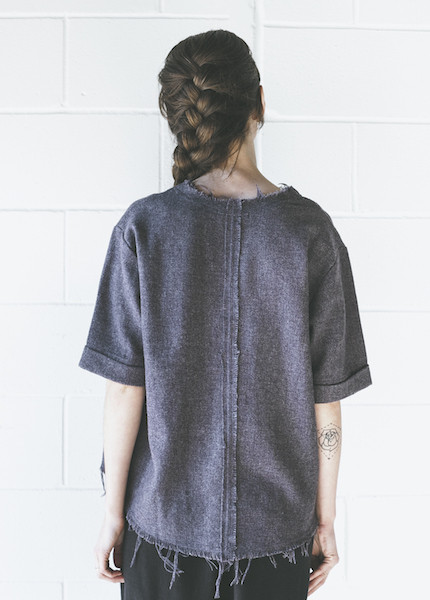 Black Crane Wide Top | Purple Black Crane Wide Top | Purple