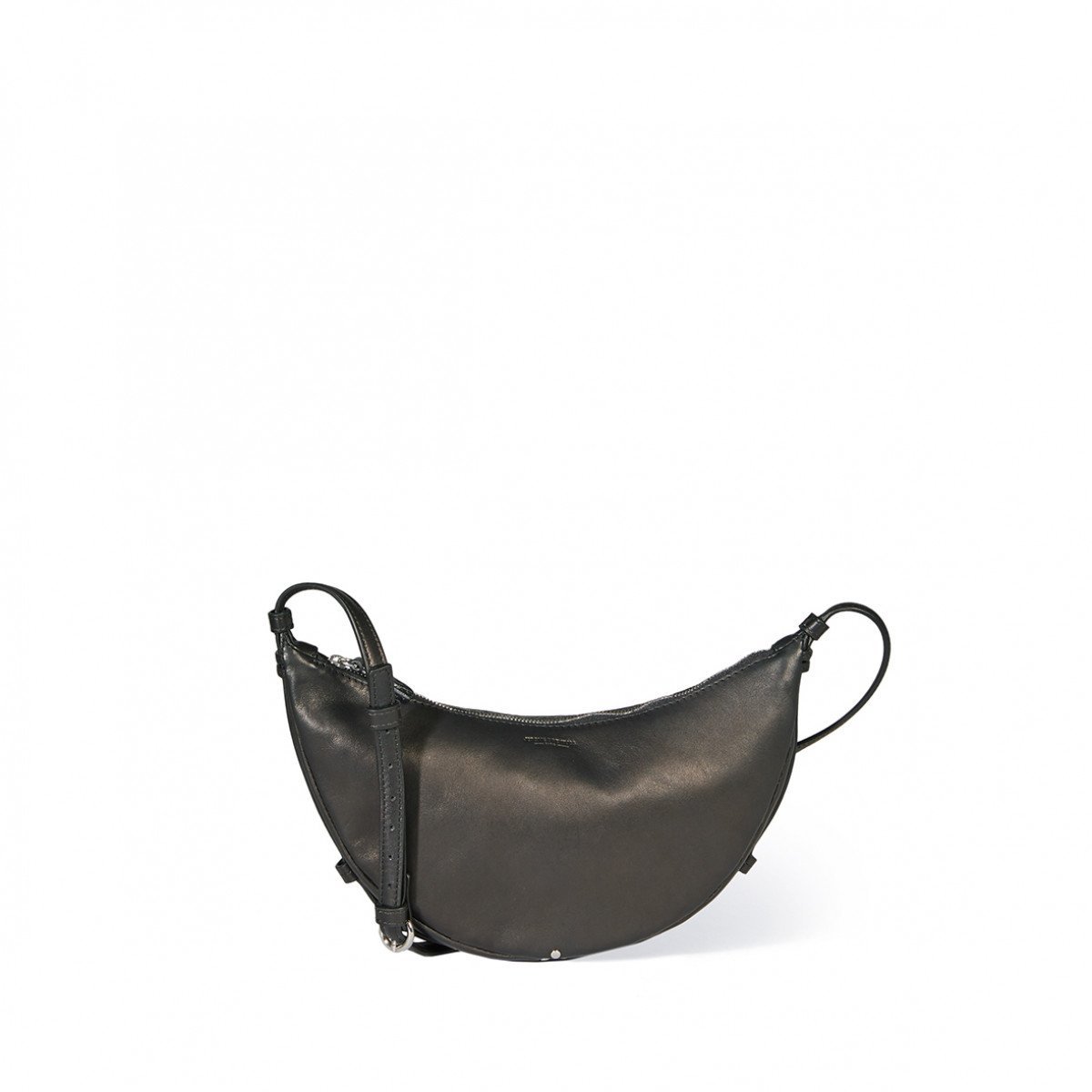 Jerome Dreyfuss Arnold Lambskin Saddle Bag - Noir Silver | Garmentory