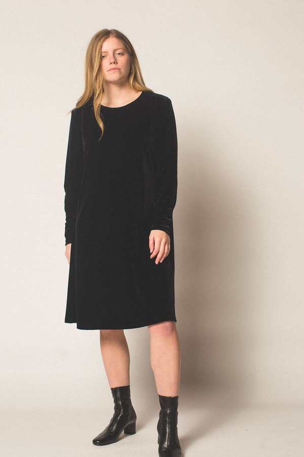 knee length dresses for ladies Louanne Slinky Long Sleeve Maxi Dress