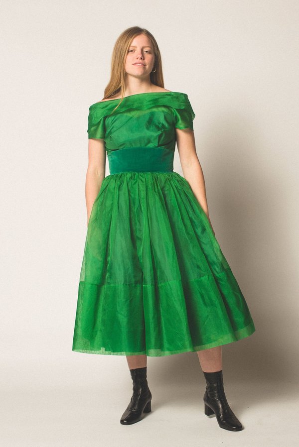 green pakistani wedding dresses Pistachio Pakistani Wedding Dress in Lehenga Frock Style CUSTOM main image 0