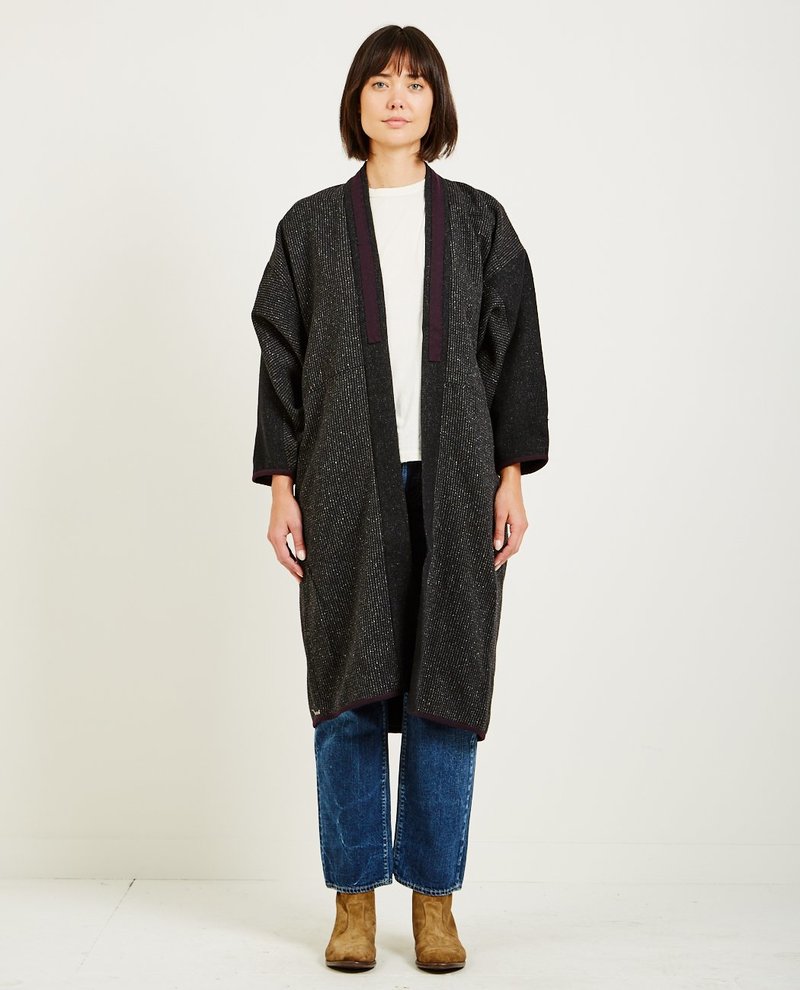 WMV VISVIM KIMONO COAT - CHARCOAL BLACK | Garmentory