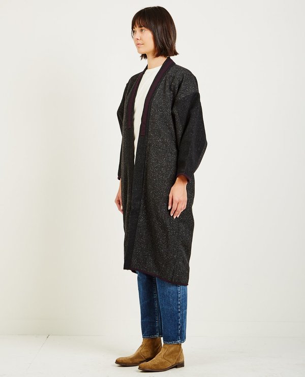 WMV VISVIM KIMONO COAT - CHARCOAL BLACK | Garmentory