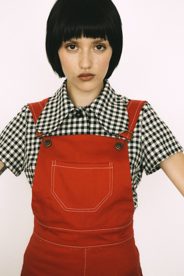 Lykke Wullf Anita Overall Dress - RED TWILL | Garmentory