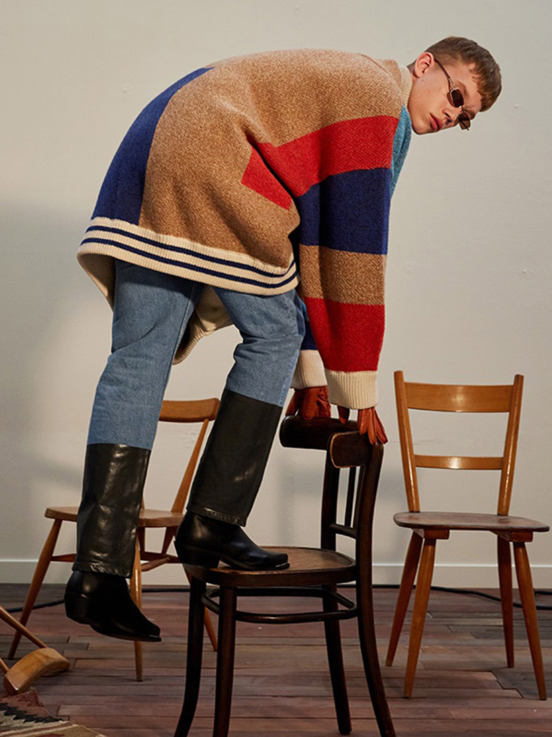 Unisex] Color Mixed Wool Cardigan Jacket | Garmentory 