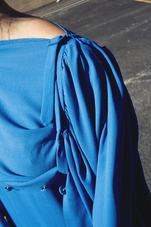 Las Cruxes Vintage Margiela x H&M Horizontal Shirt Dress - Sky Blue |  Garmentory