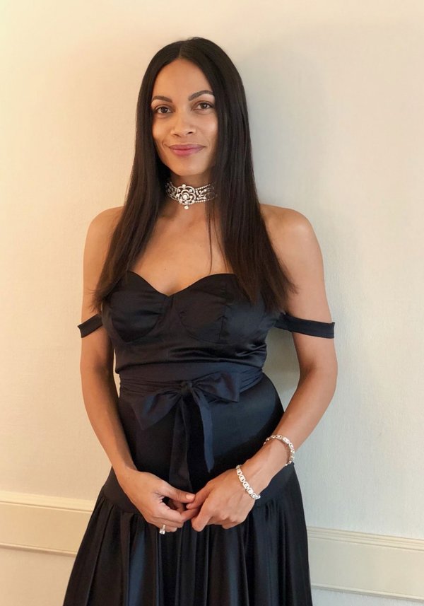Black Silk Evening Dress