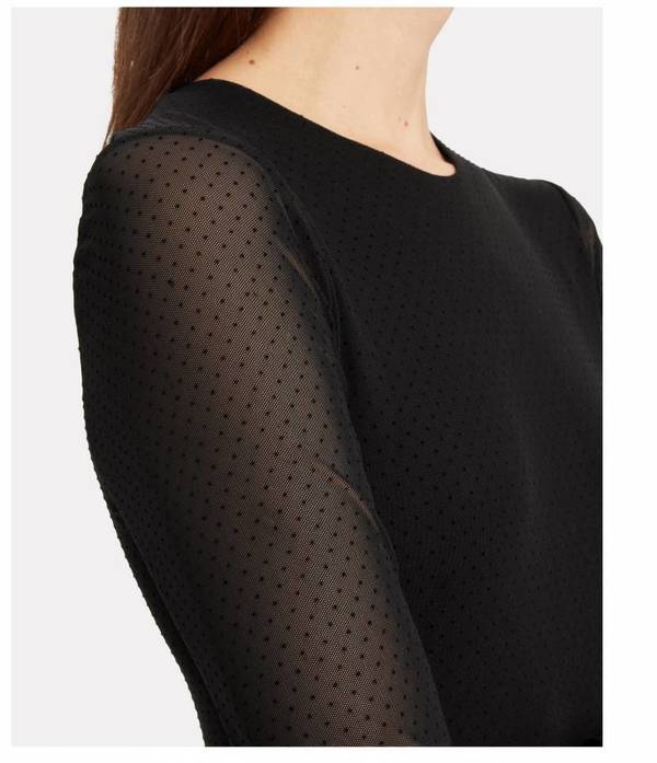 ganni dot mesh maxi dress