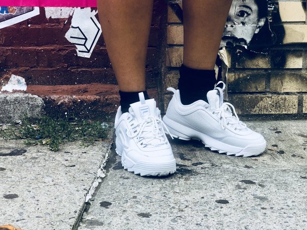 fila mens fila disruptor white navy