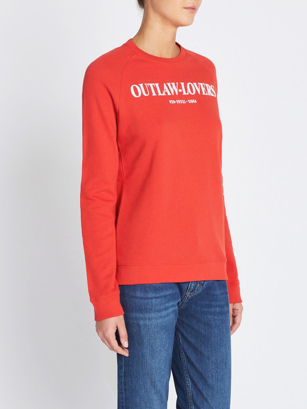 Zoe Karssen Outlaw Lovers Loose Fit Sweat - Aurora Red Zoe Karssen Outlaw Lovers Loose Fit Sweat - Aurora Red