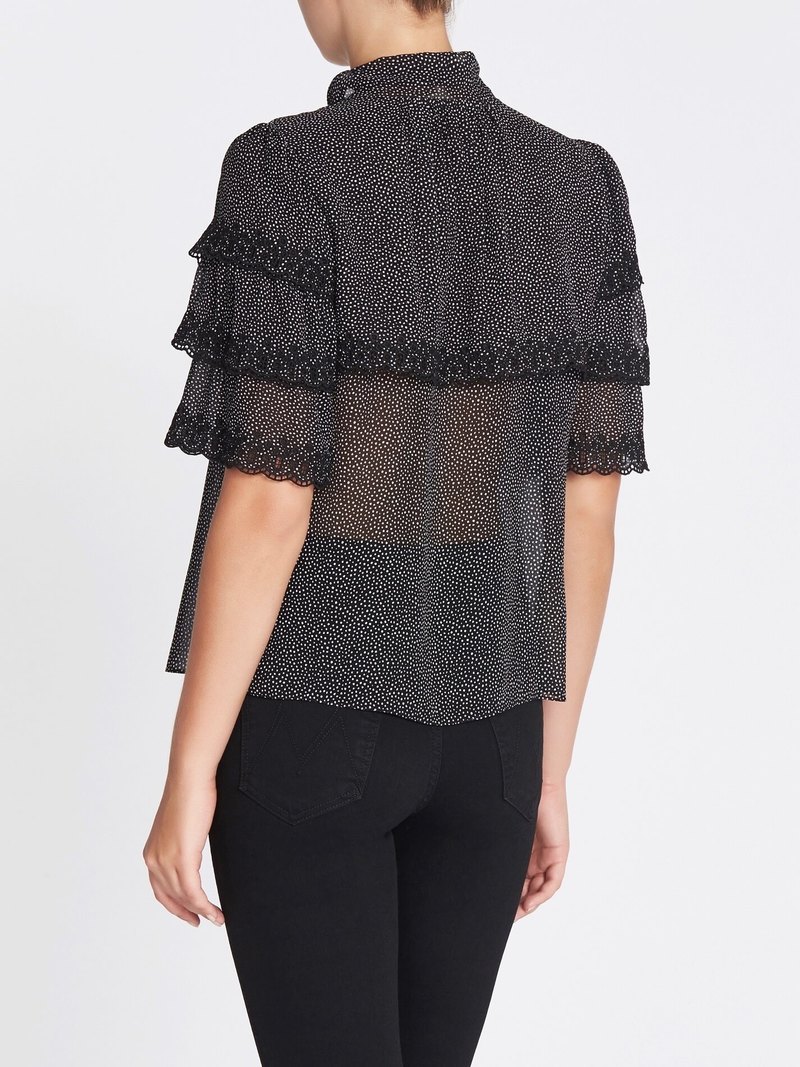 rebecca taylor silk ruffle top