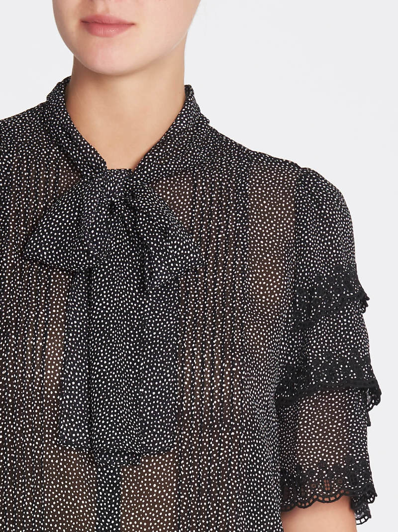 rebecca taylor silk ruffle top