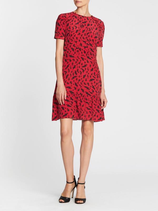 loose fitting red dress