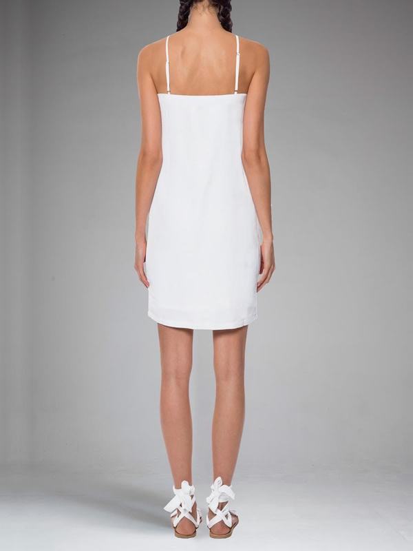 Mara Hoffman Flower Embroidered V Neck Dress Mara Hoffman Flower Embroidered V Neck Dress