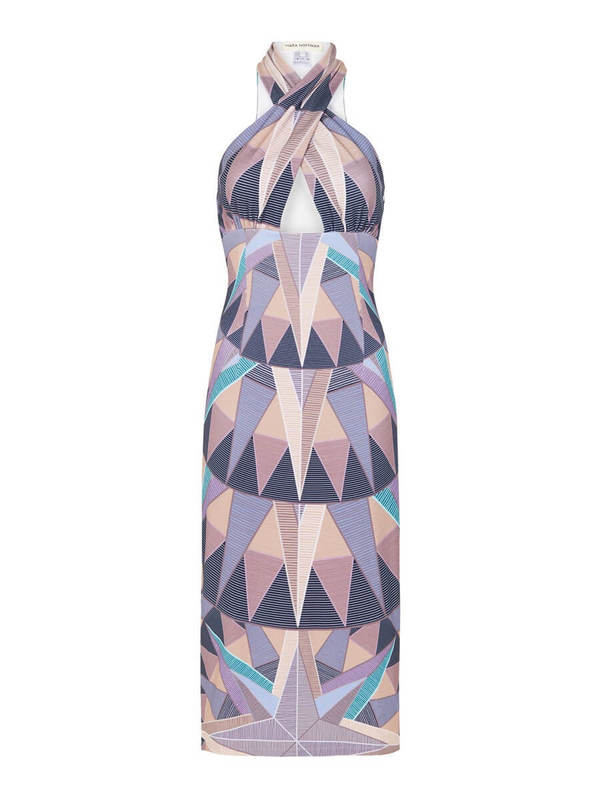Mara Hoffman Compass Cross Front Dress - Digital Print Mara Hoffman Compass Cross Front Dress - Digital Print