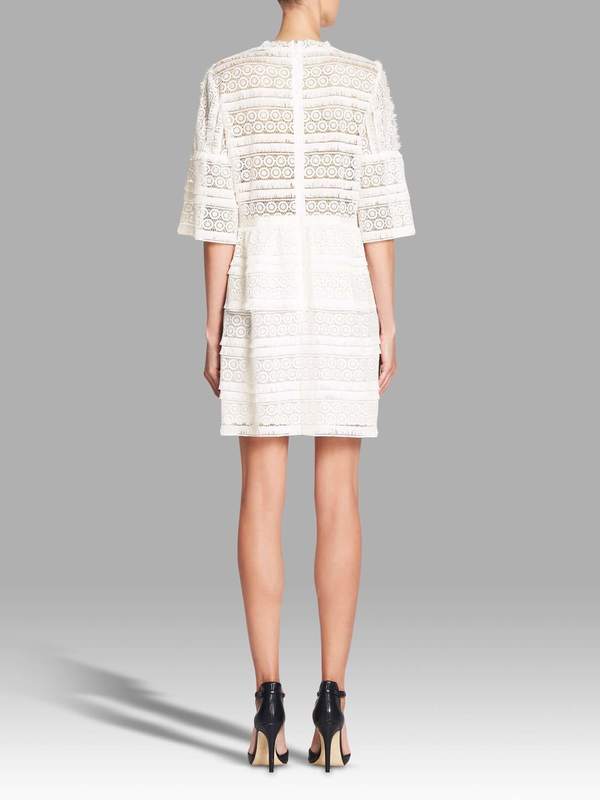 iro white lace dress IRO Warry Long Sleeve Lace Mini Dress in White Order Of Style