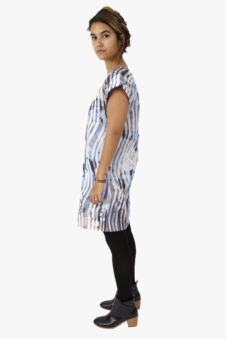 Osei-Duro Deni Raglan Dress Waves Osei-Duro Deni Raglan Dress Waves