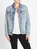 Zoe Karssen Obsession Embroidered Denim Jacket - Light Denim - Thumbnail 1