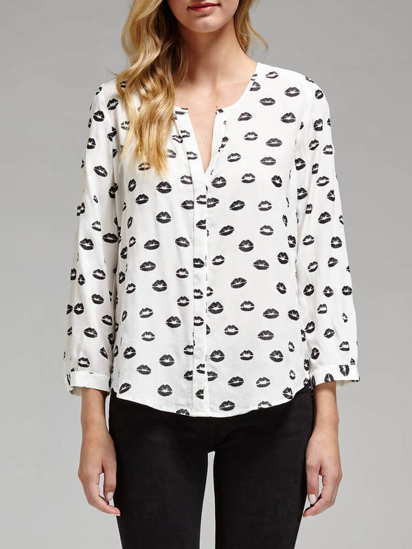 Joie Purine Shirt - Lipstick Print
