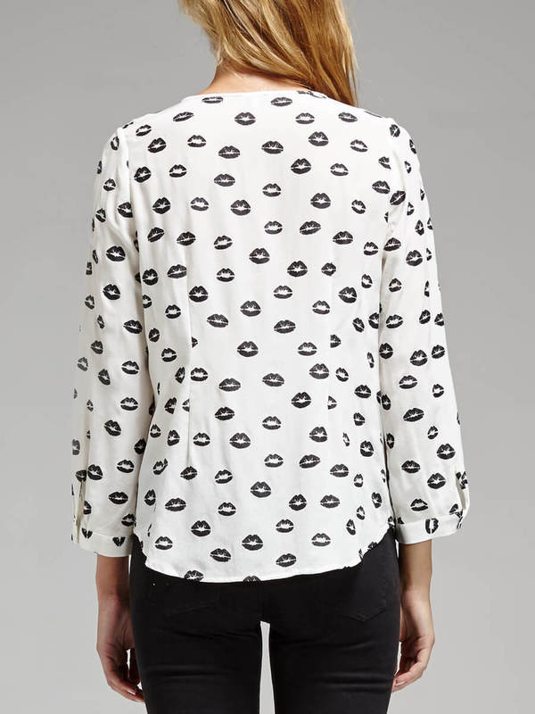 Joie Purine Shirt - Lipstick Print