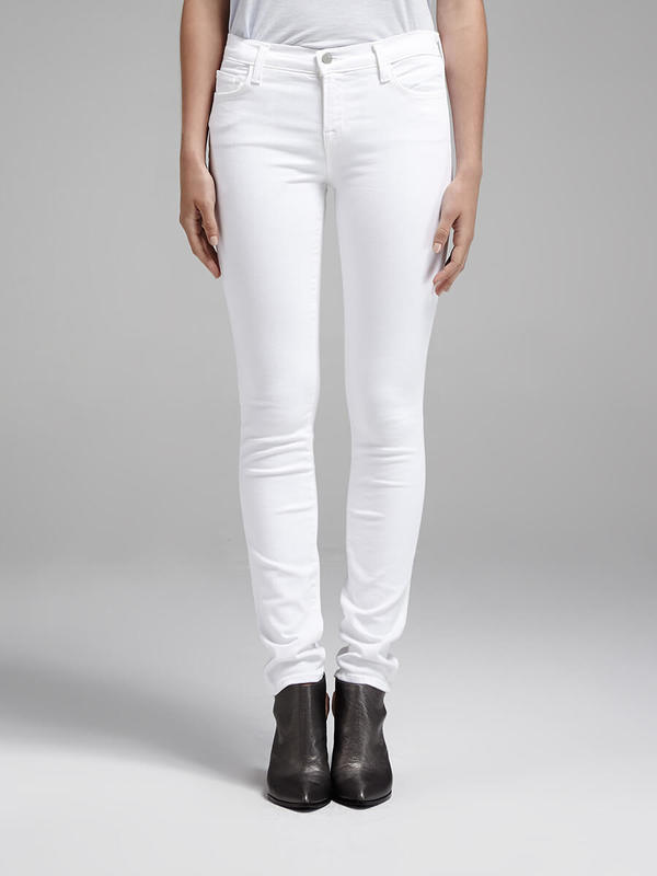 J Brand 811 Mid Rise Skinny Jean - White J Brand 811 Mid Rise Skinny Jean - White