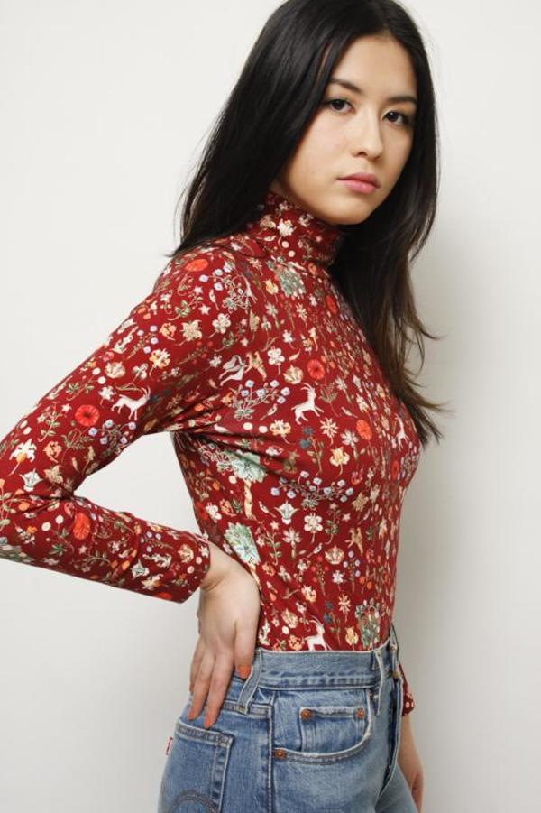 Samantha Pleet Turtle Bodysuit - Crimson Illuminated Samantha Pleet Turtle Bodysuit - Crimson Illuminated