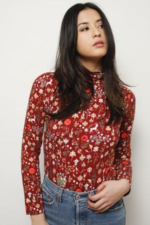 Samantha Pleet Turtle Bodysuit - Crimson Illuminated Samantha Pleet Turtle Bodysuit - Crimson Illuminated
