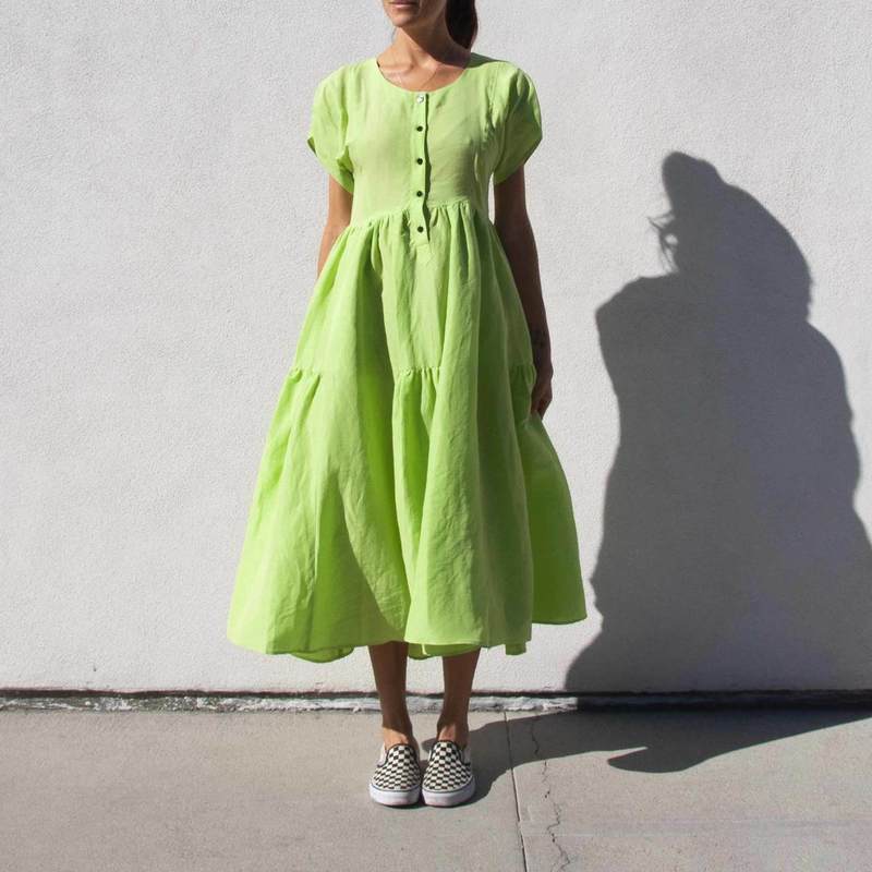 maryam nassir zadeh green dress Maryam Nassir Zadeh + Salma Dress Long