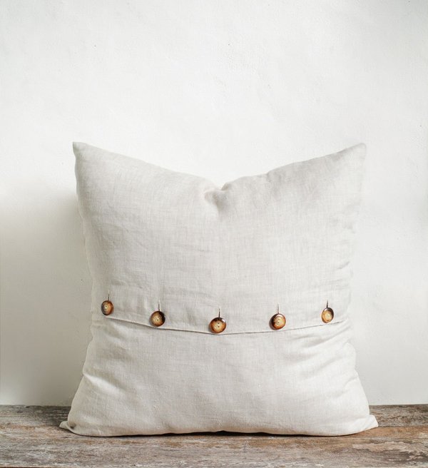 button pillow cover