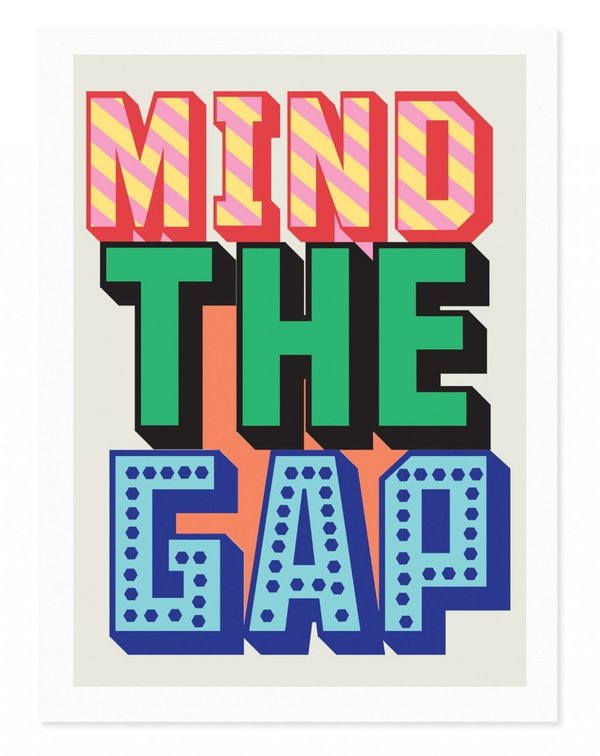Rude Mind the Gap Art Print Rude Mind the Gap Art Print