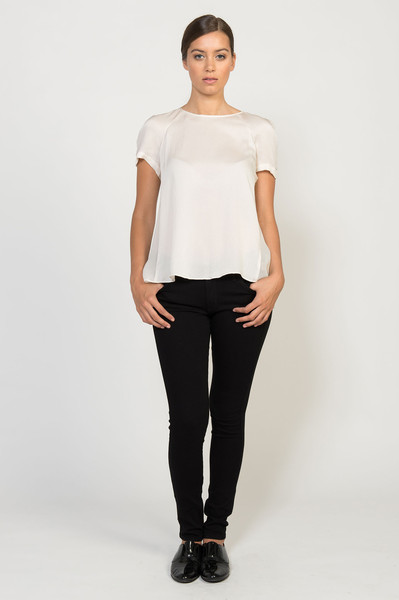 Rebecca Taylor Hammered Silk Pleat Top Rebecca Taylor Hammered Silk Pleat Top