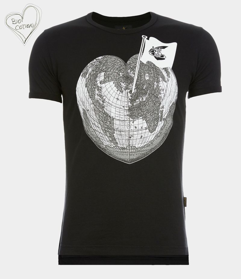 Vivienne Westwood Heart World T-Shirt - Black | Garmentory