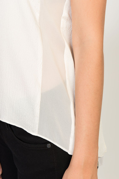 Rebecca Taylor Hammered Silk Pleat Top Rebecca Taylor Hammered Silk Pleat Top