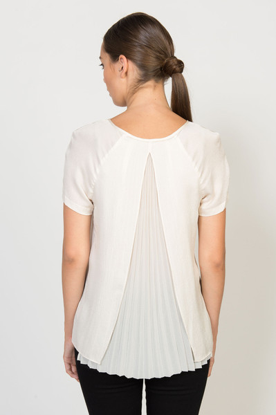 Rebecca Taylor Hammered Silk Pleat Top Rebecca Taylor Hammered Silk Pleat Top
